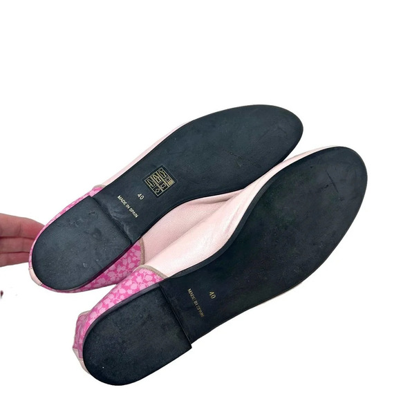 French Sole for Liberty‎ Of London Love Heart Pink Leather Flats Size 40 9.5 - Picture 9 of 9